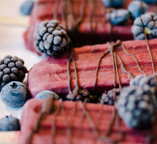 Berry Lavender Popsicles with indi chocolate in Pike Place Market