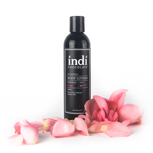 indi chocolate Rose Lotion is made with the best and fewest ingredients to give an exceptional experience on your skin. Absorbs well without feeling greasy. Great for everyone on your list including corporate, individual, self and holiday gifts. 