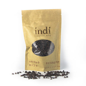 indi chocolate Cacao Nibs are great for enjoying right out of the bag, in the many recipes on our website, and adding to your favorite foods like ice cream, yogurt, salads and more. Nibs can also be used with the Chocolate Refiner to make your own chocolate at home and are included in our Virtual Make Chocolate at Home Master Class.