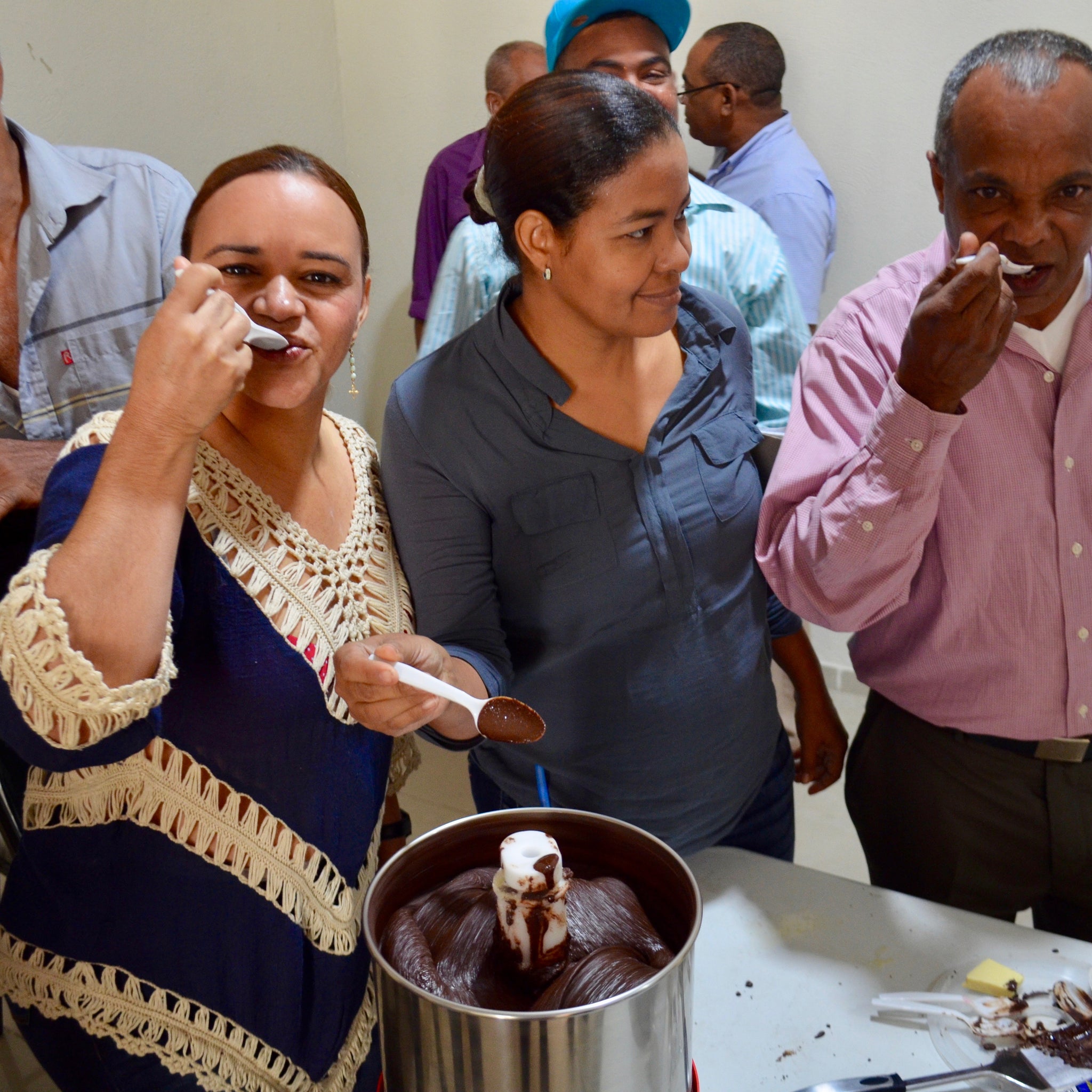 indi chocolate sells Chocolate Refiners around the world, including to cacao farmers so that they can make their own chocolate.