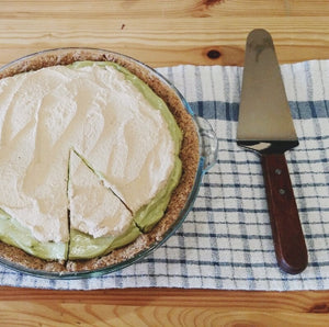 Avocado Pie with Cacao Nib Crust with Coconut Chai Tea Cream