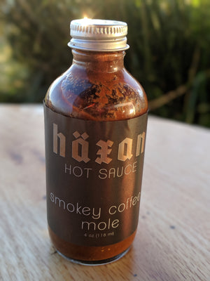 indi chocolate Cacao Nibs in Haxan Ferments Smokey Coffee Molé Sauce. Enjoy this delicious small business collaboration 