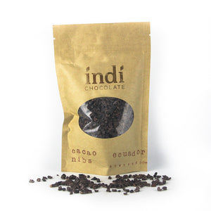 indi chocolate Cacao Nibs are great for enjoying right out of the bag, in the many recipes on our website, and adding to your favorite foods like ice cream, yogurt, salads and more. Nibs can also be used with the Chocolate Refiner to make your own chocolate at home and are included in our Virtual Make Chocolate at Home Master Class. 
