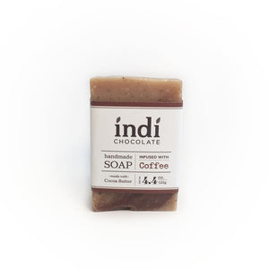 indi chocolate handmade Chocolate Soap with Coffee. This soap brings together the best of the indi chocolate factory and cafe in Pike Place Market at the top of the Seattle Overlook Walk. Makes a great unique gift from Seattle. 